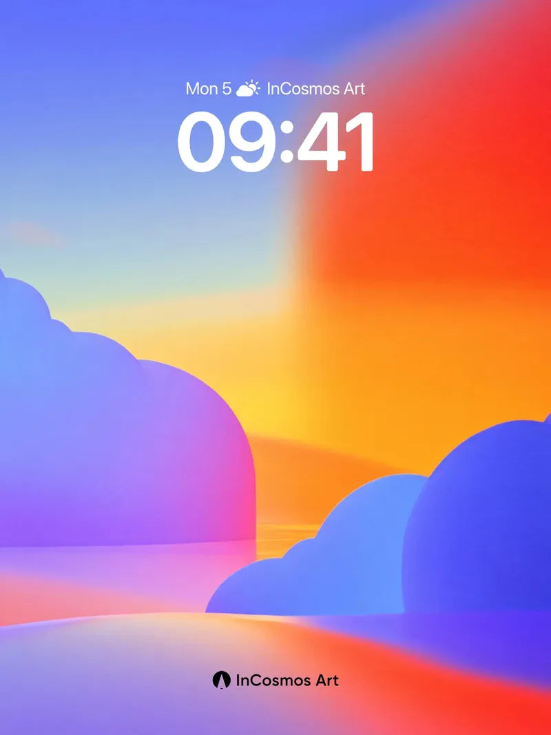 Luminous Horizon Wallpaper with Gradient Clouds