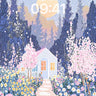 Whispering Bloom Wallpaper with Starlit Path wallpaper for iPhone, iPad & Mac