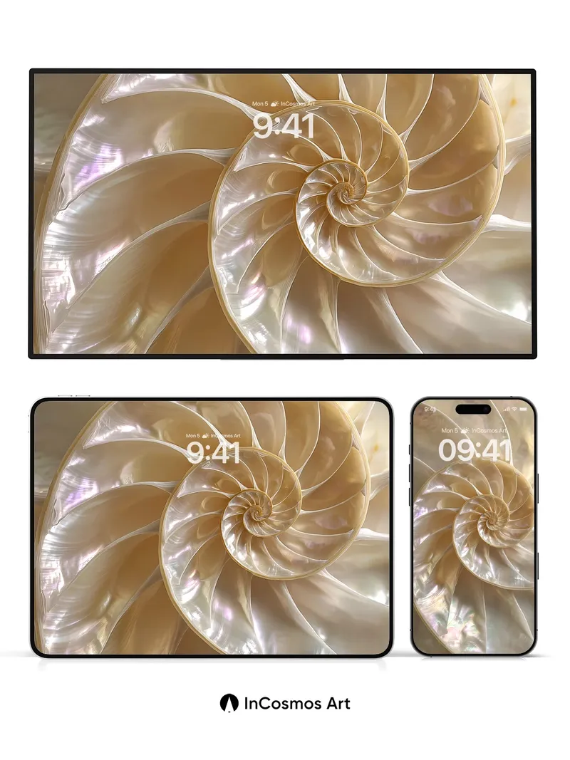 Spiral Luminance Wallpaper with Pearl Veins