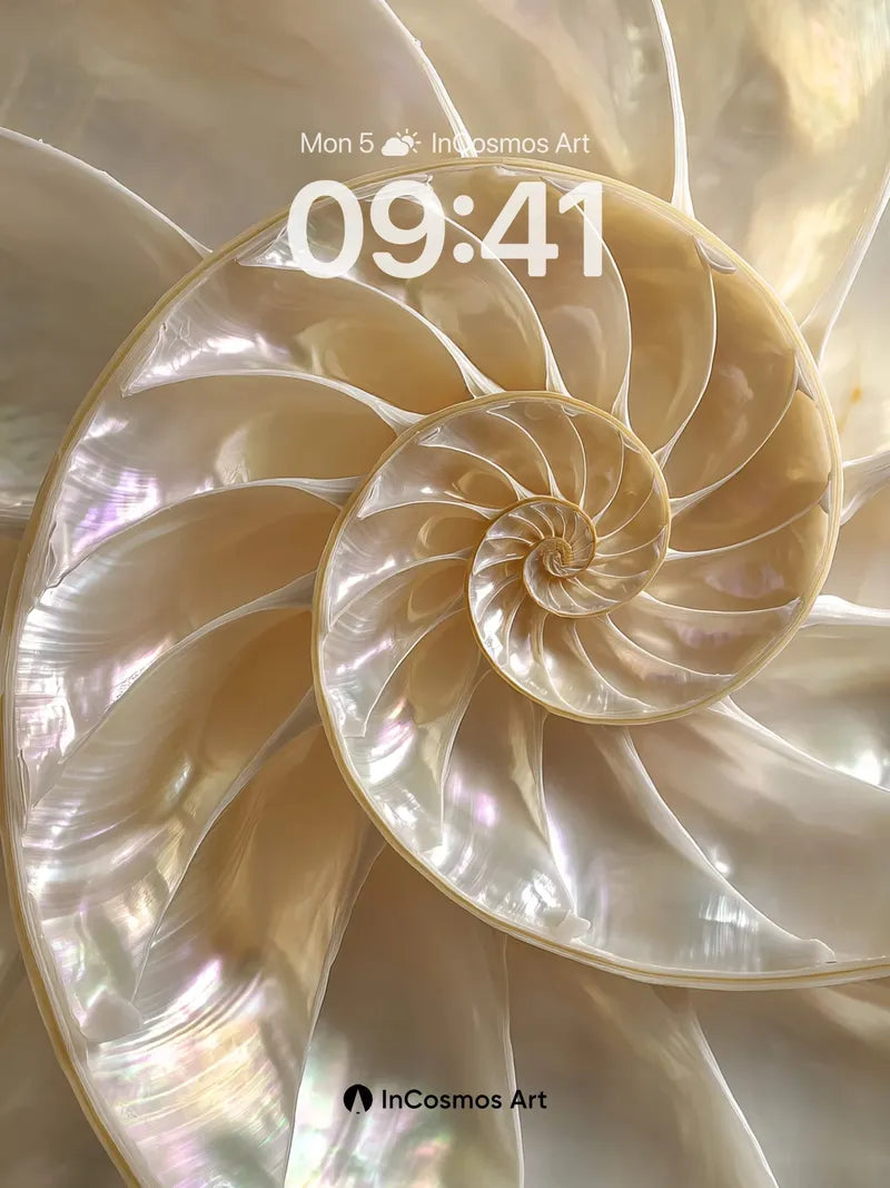 Spiral Luminance Wallpaper with Pearl Veins wallpaper for iPhone, iPad & Mac