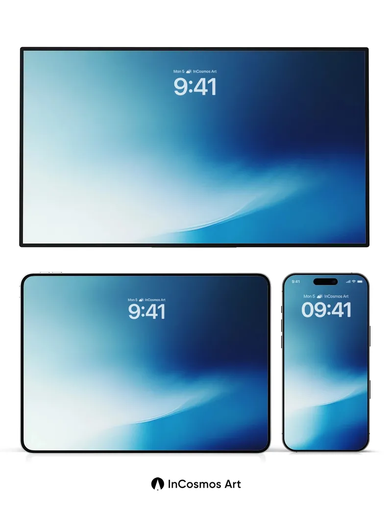 Calm Gradient Flow Wallpaper with Ethereal Light