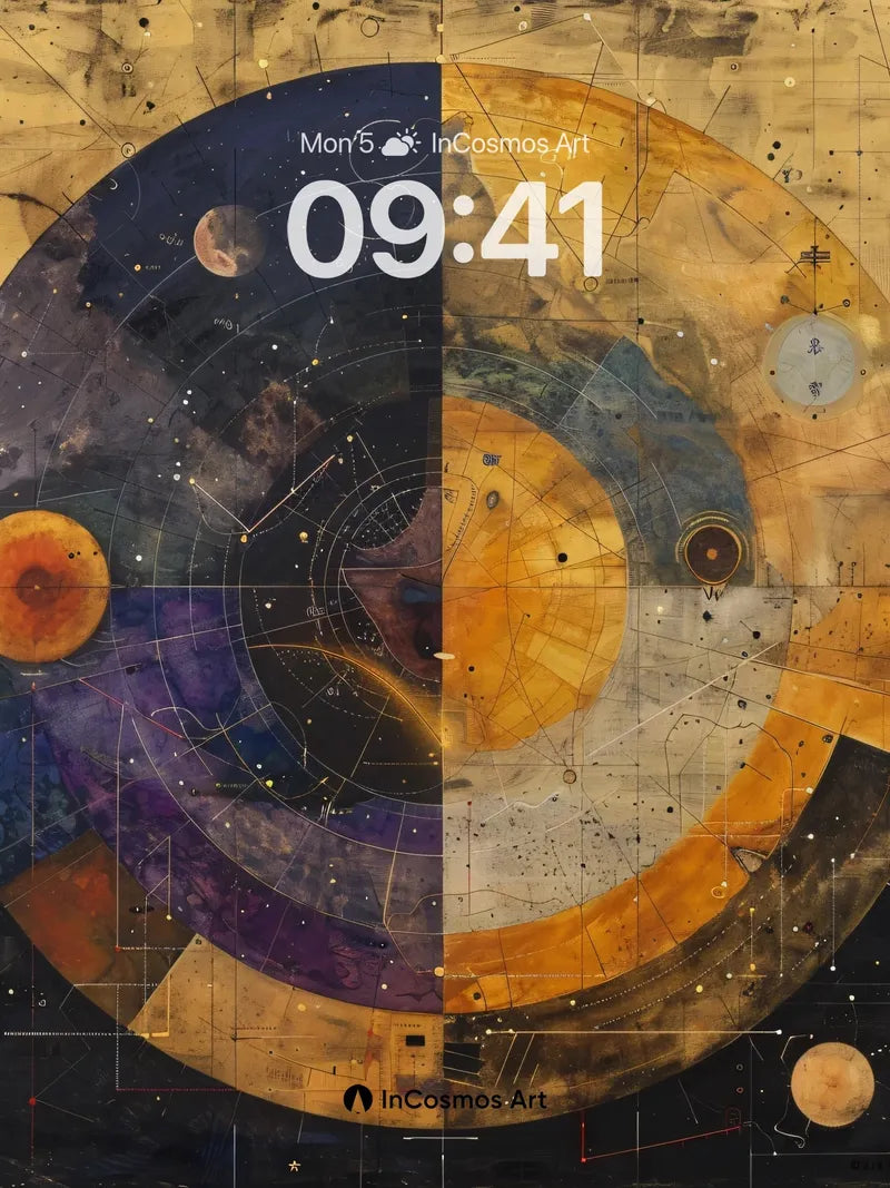 Cosmic Cartography Wallpaper with Celestial Grids wallpaper for iPhone, iPad & Mac