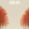 Autumn Hush Wallpaper with Floating Leaves wallpaper for iPhone, iPad & Mac
