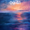 Crimson Horizon Wallpaper with Liquid Sky wallpaper for iPhone, iPad & Mac