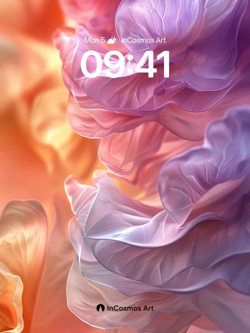 Luminous Petal Wallpaper with Ethereal Drift wallpaper for iPhone, iPad & Mac