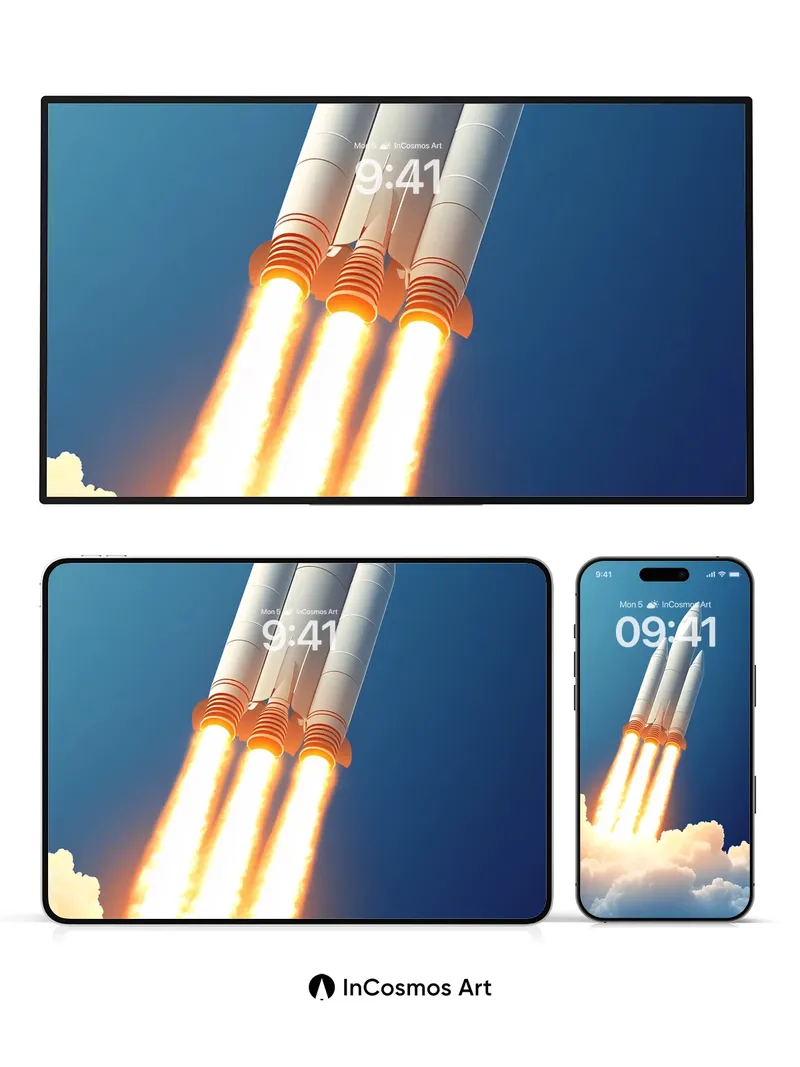 Ignition Sky Wallpaper with Cosmic Fire