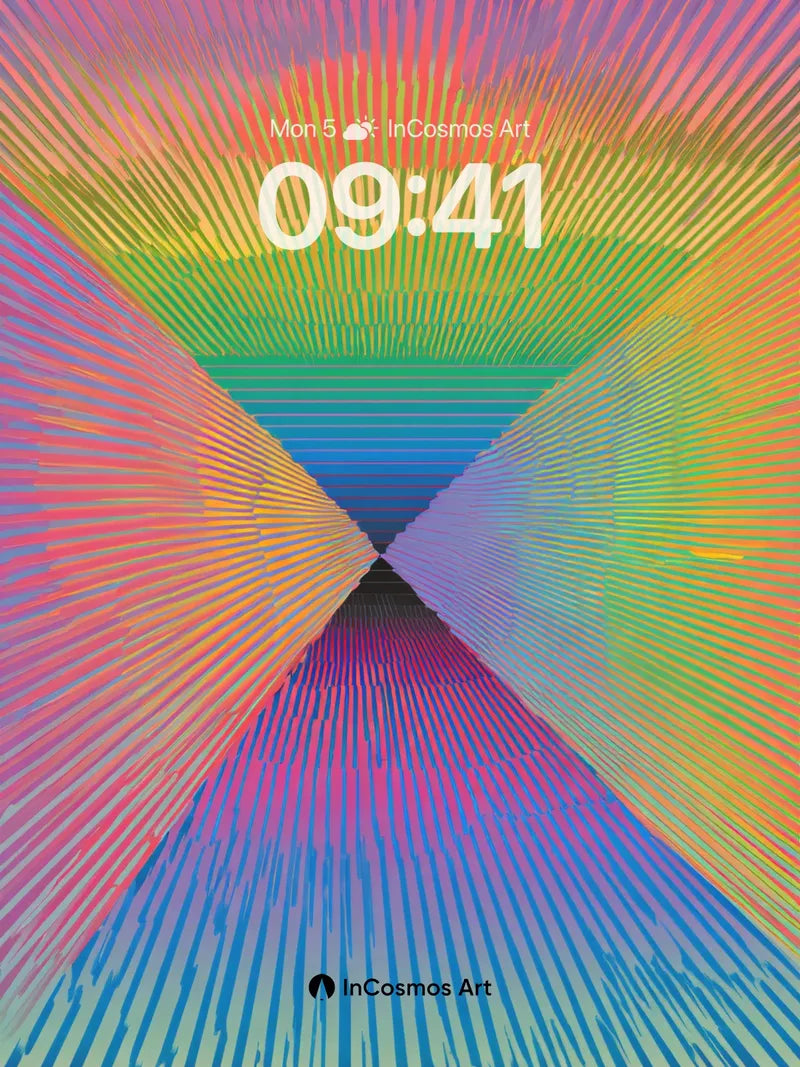 Rainbow Prism Wallpaper with Radiant Lines