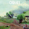 Nostalgic Village Wallpaper with Weathered Light wallpaper for iPhone, iPad & Mac