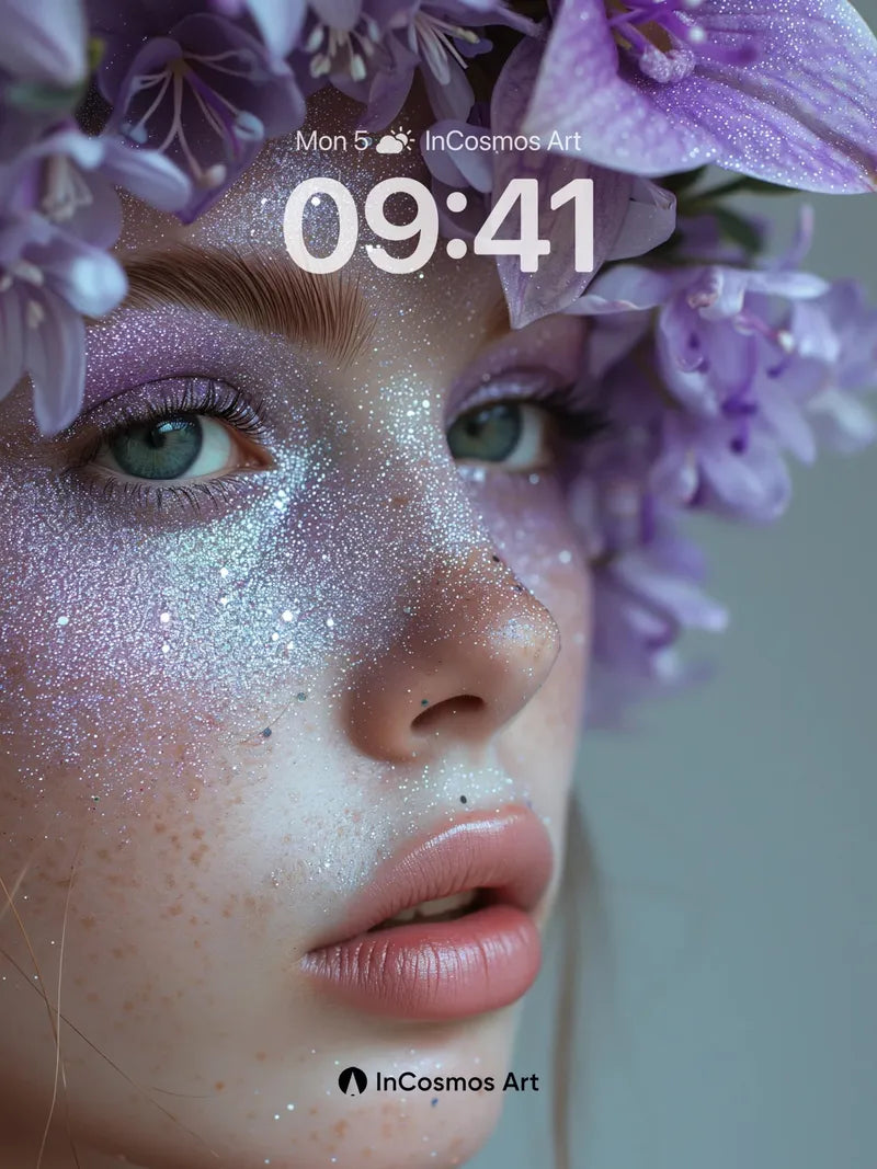 Luminous Bloom Wallpaper with Starlit Skin wallpaper for iPhone, iPad & Mac