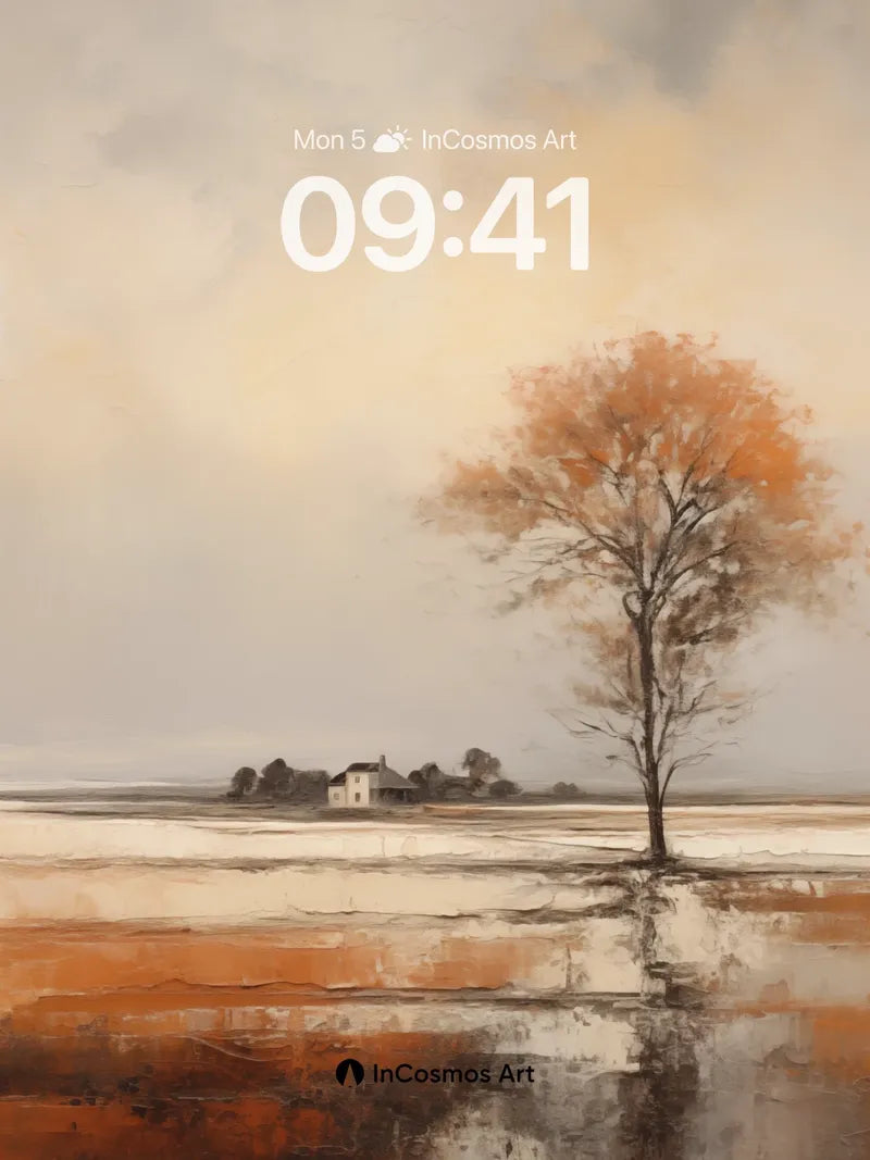 Autumn Hush Wallpaper with Mirror Water