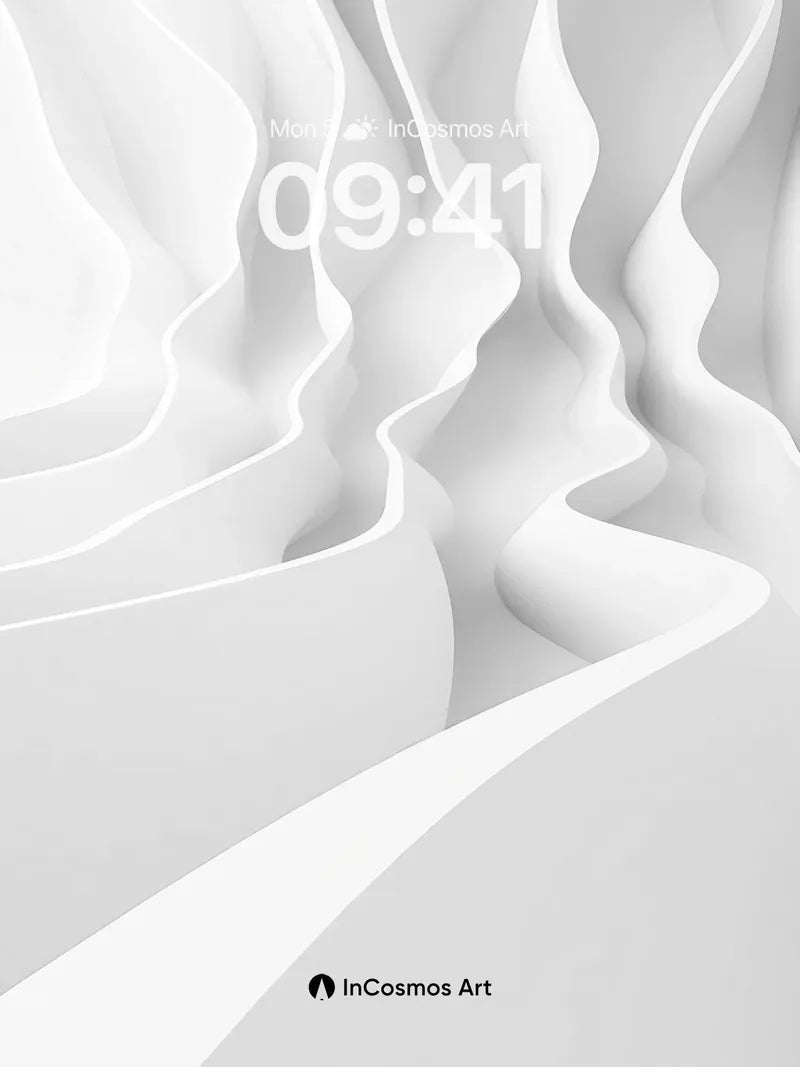 Sculpted Silence Wallpaper with Floating Light