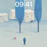 Serene Winter Landscape Wallpaper with Blue Trees wallpaper for iPhone, iPad & Mac