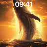 Golden Leviathan Wallpaper with Sunlit Spray wallpaper for iPhone, iPad & Mac