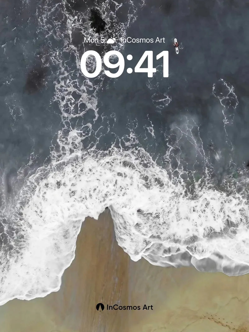 Whispering Tide Wallpaper with Solitary Surfer