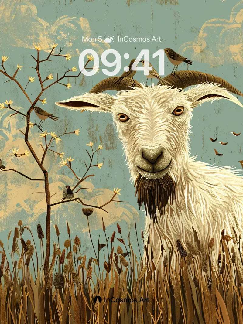Whispering Field Wallpaper with Watchful Eyes