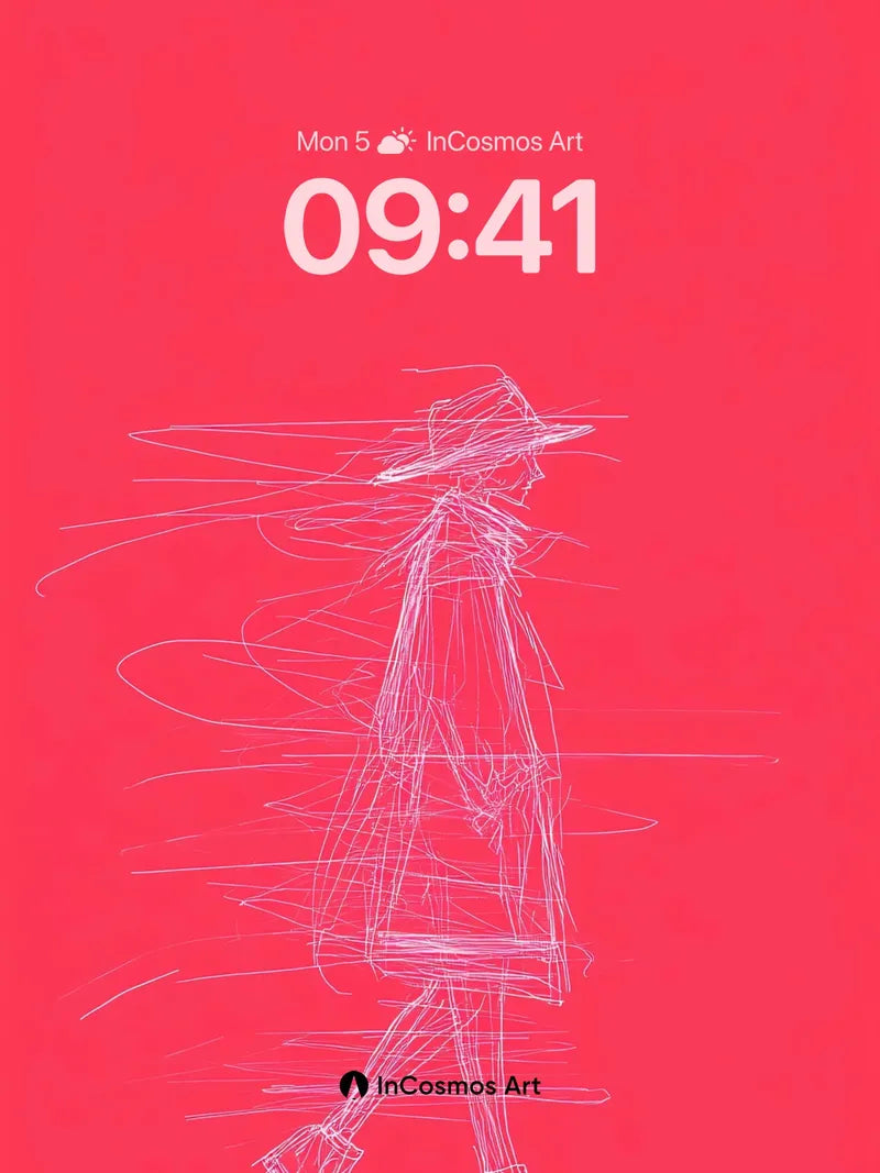 Whispering Lines Wallpaper with Ghostly Walk