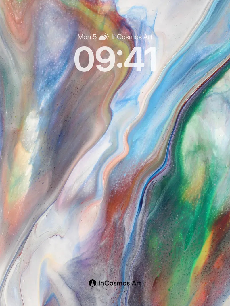 Liquid Mirage Wallpaper with Ethereal Swirls