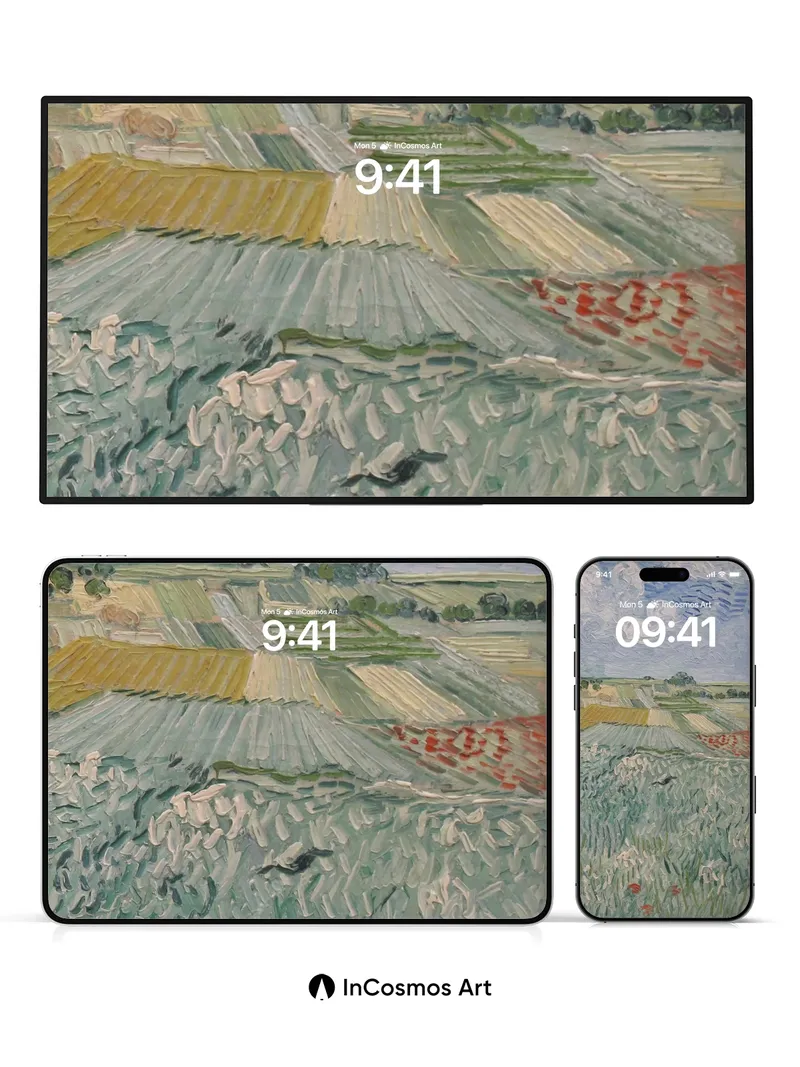 Whirlwind Fields Wallpaper with Van Gogh's Touch