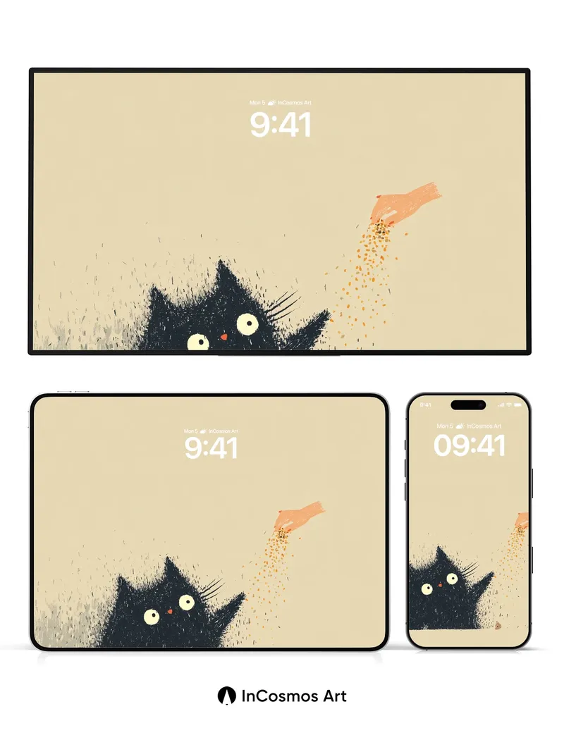 Whispering Dust Wallpaper with Hidden Paws