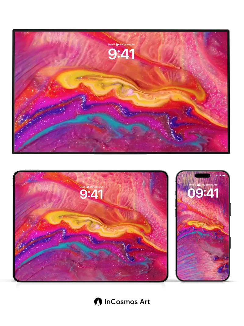 Luminous Veil Wallpaper with Cosmic Drift