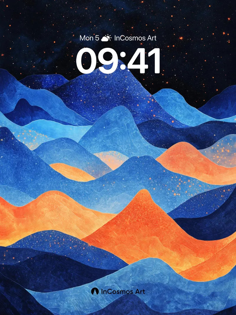 Starry Abyss Wallpaper with Cosmic Peaks