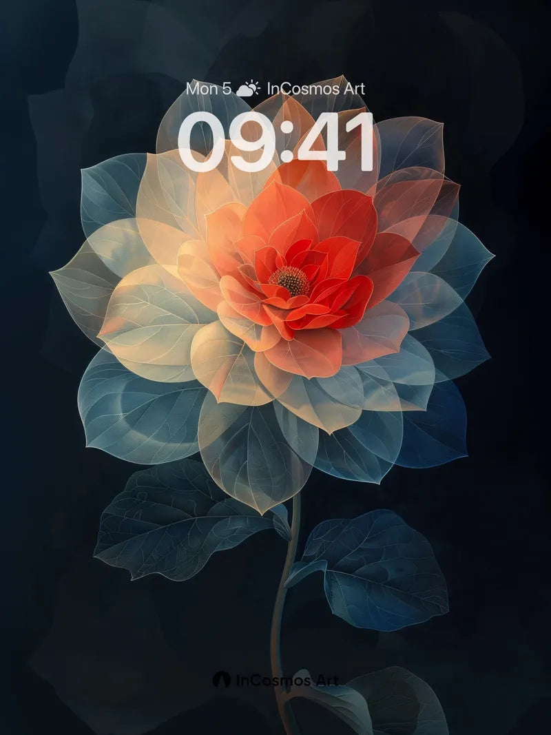 Luminous Bloom Wallpaper with Ethereal Petals wallpaper for iPhone, iPad & Mac
