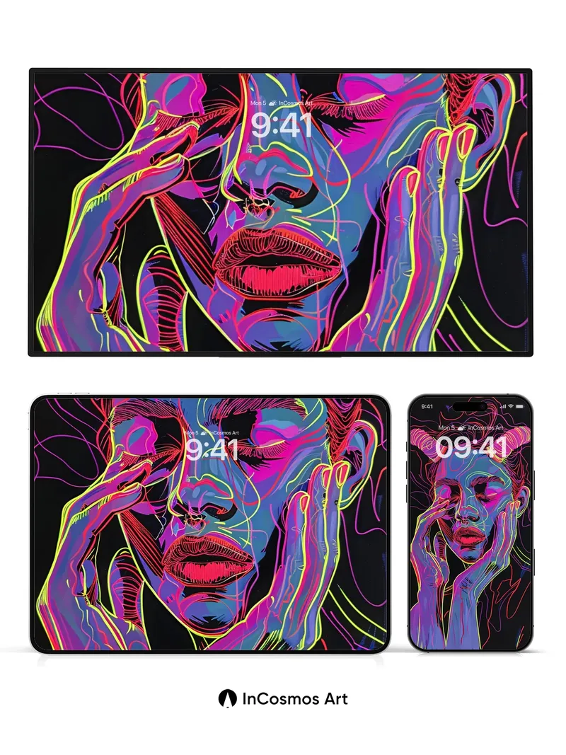 Neon Reverie Wallpaper with Horned Echo