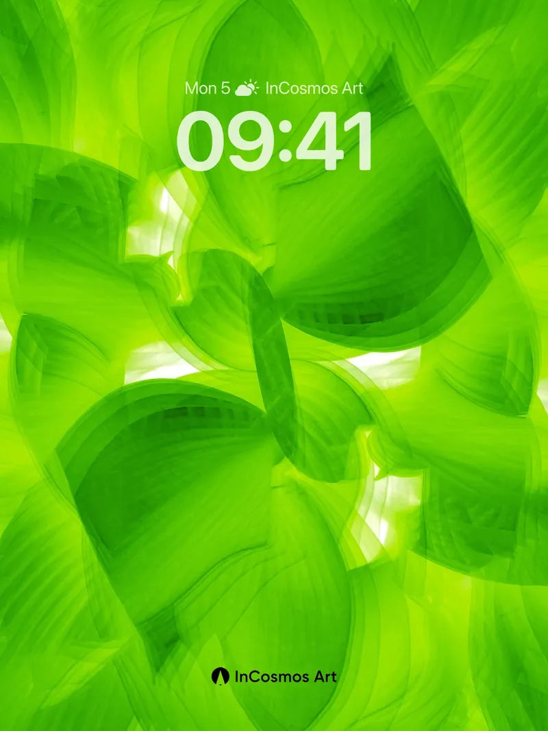 Luminous Leaf Veil Wallpaper with Ethereal Light