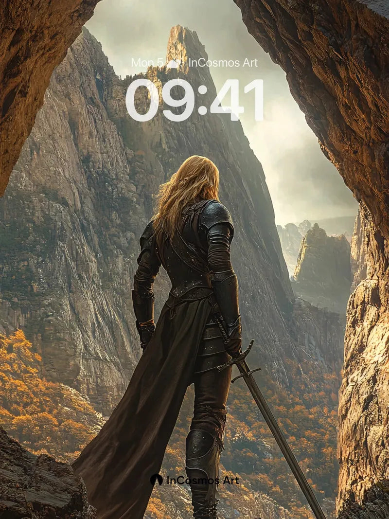 Cavern Light Wallpaper with Warrior's Gaze