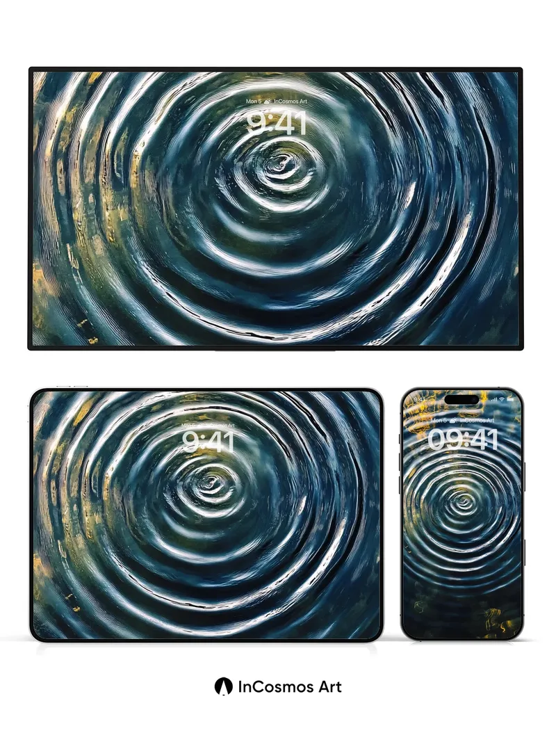 Sonic Ripple Wallpaper with Golden Echoes