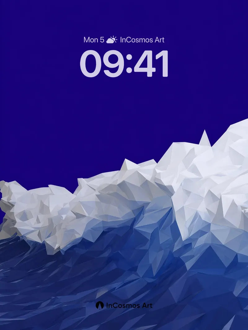 Frostwave Geometry Wallpaper with Low-Poly Depth wallpaper for iPhone, iPad & Mac