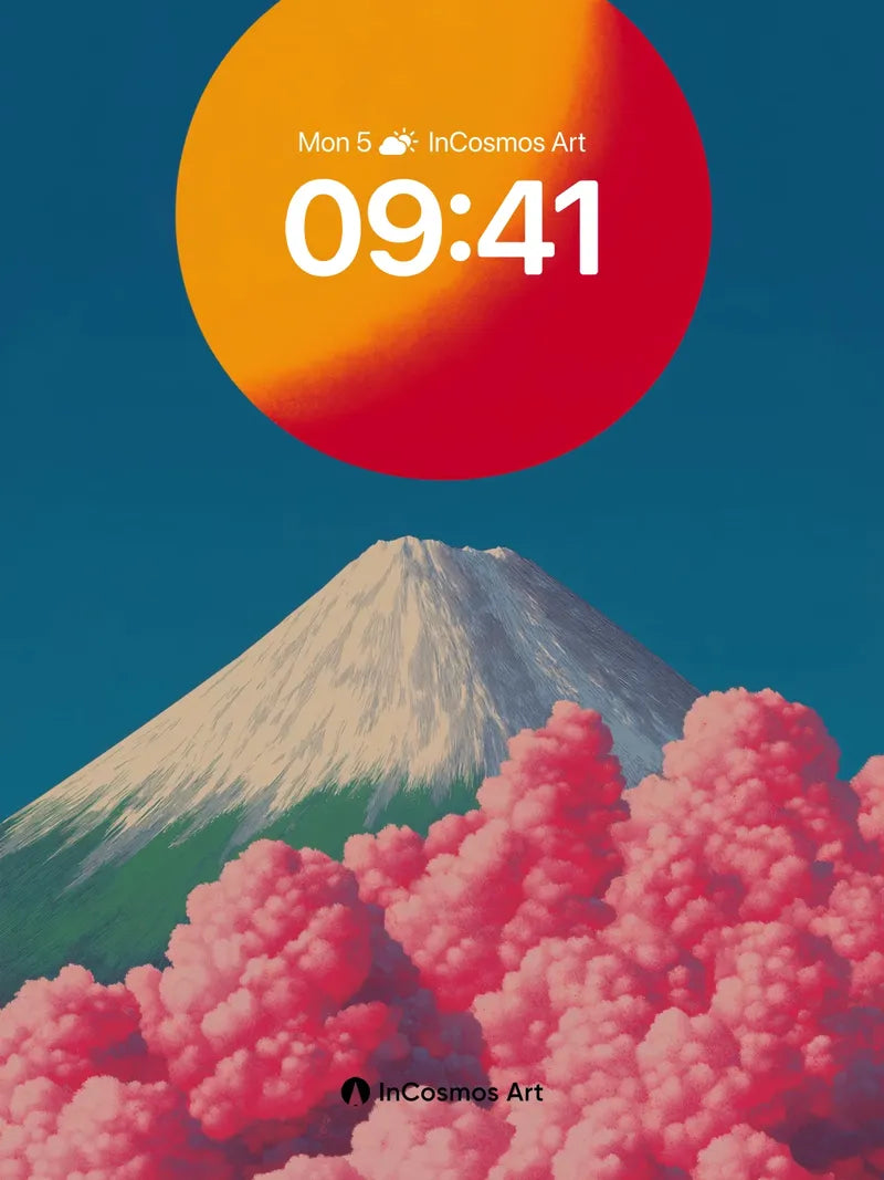 Crimson Clouds Wallpaper with Volcanic Sun