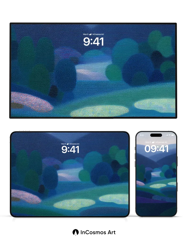 Mist Veil Wallpaper with Dotted Forest