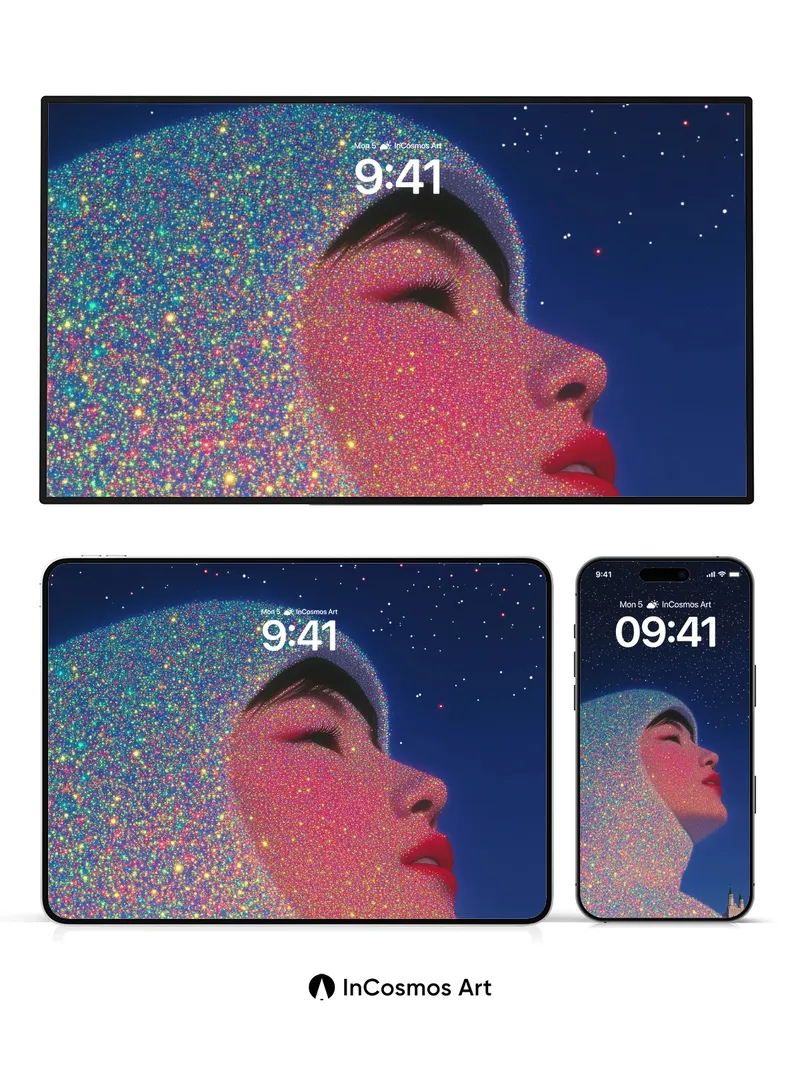 Stellar Veil Wallpaper with Cosmic Dust