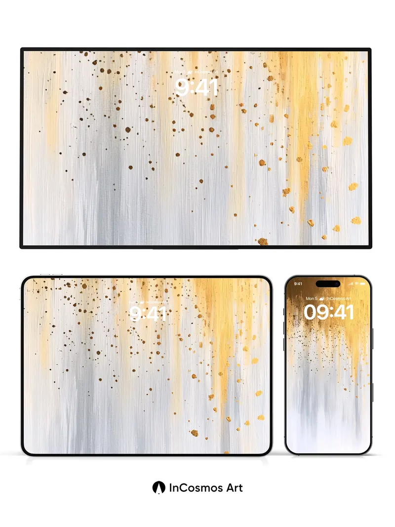 Golden Drizzle Wallpaper with Whispering Light