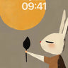 Serenity Rabbit Wallpaper with Golden Orb wallpaper for iPhone, iPad & Mac