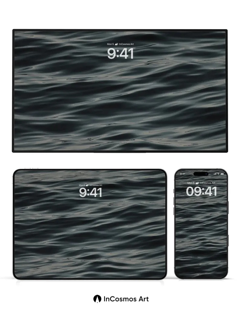 Midnight Current Wallpaper with Liquid Shadow