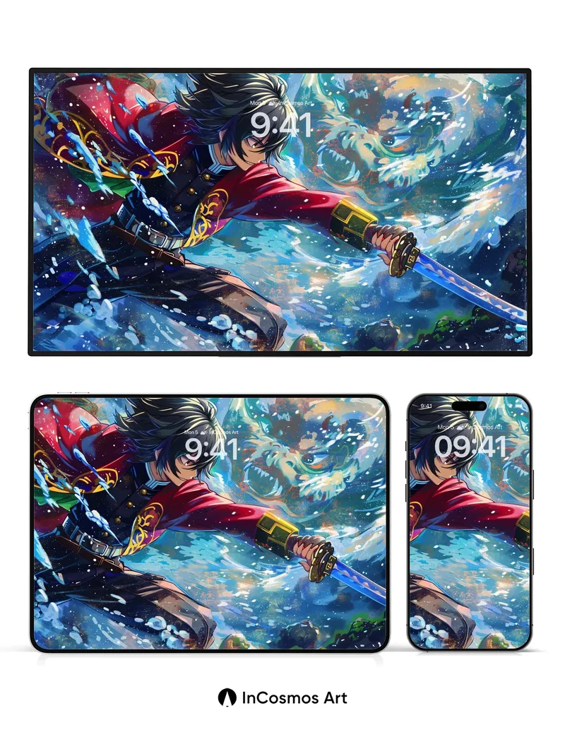 Frostfire Duel Wallpaper with Dragon's Breath