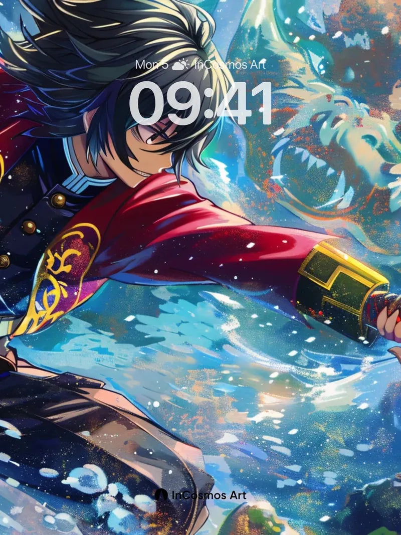 Frostfire Duel Wallpaper with Dragon's Breath