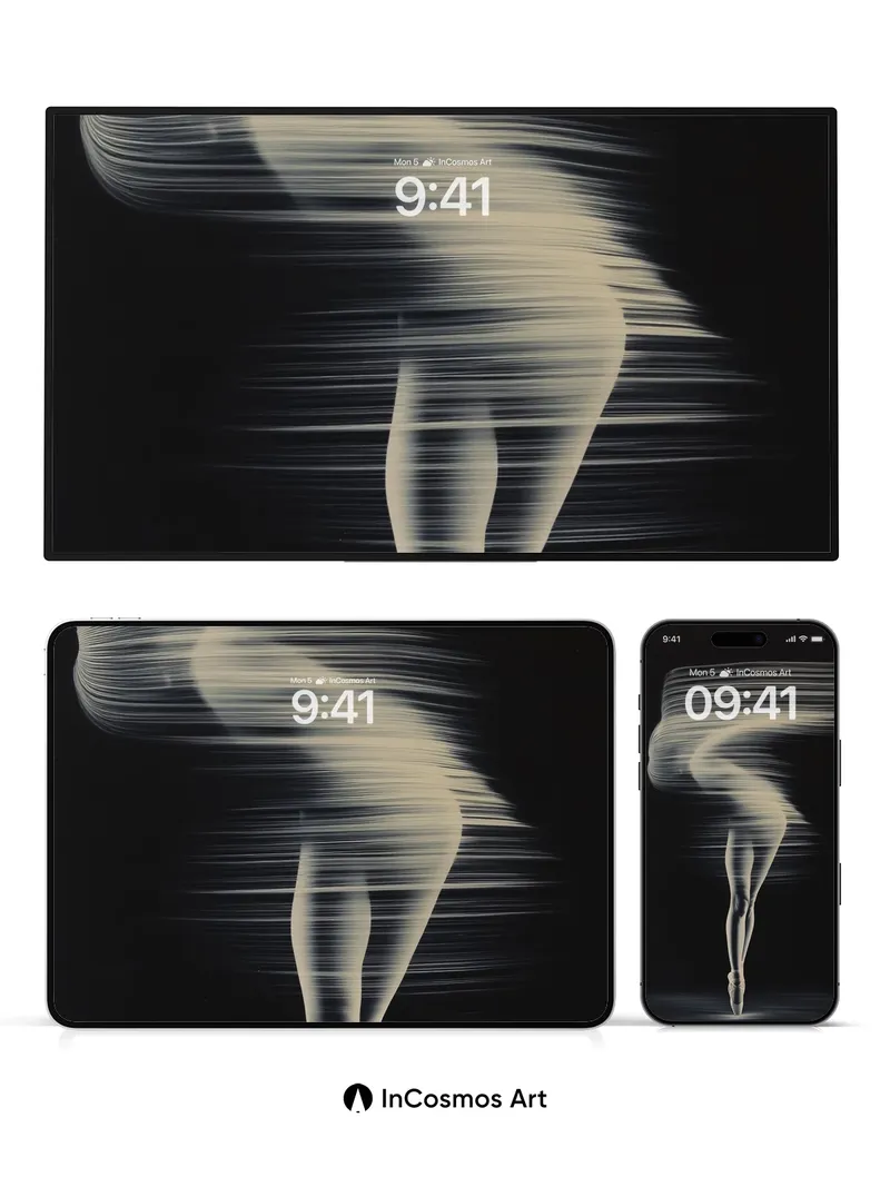 Ethereal Motion Wallpaper with Light Trails