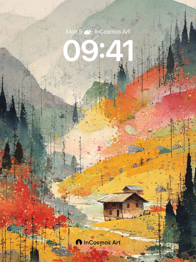 Autumn Hush Wallpaper with Whispering Pines