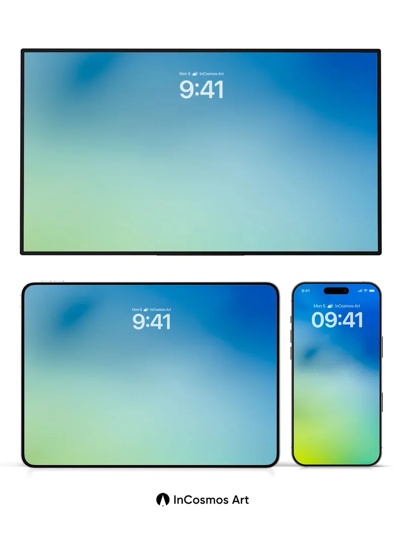 Liquid Horizon Wallpaper with Ethereal Gradient