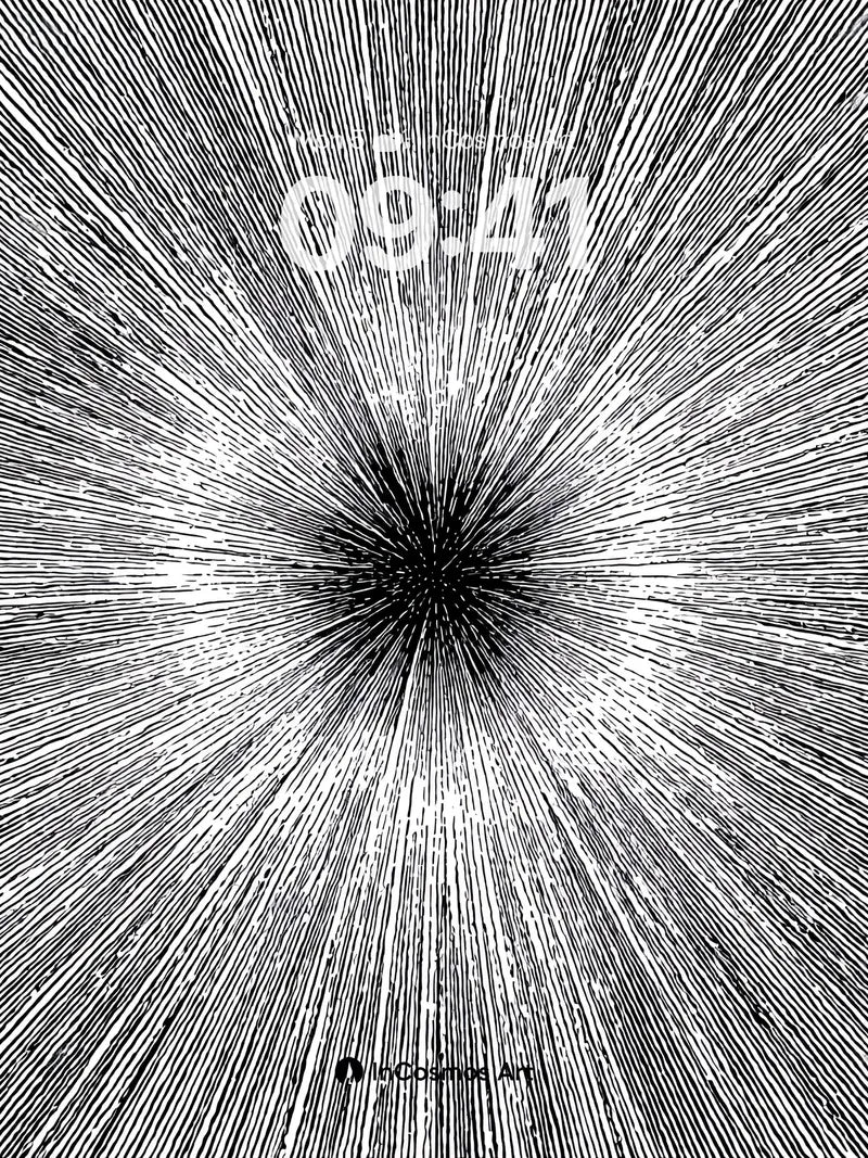 Cosmic Burst Wallpaper with Radiant Lines