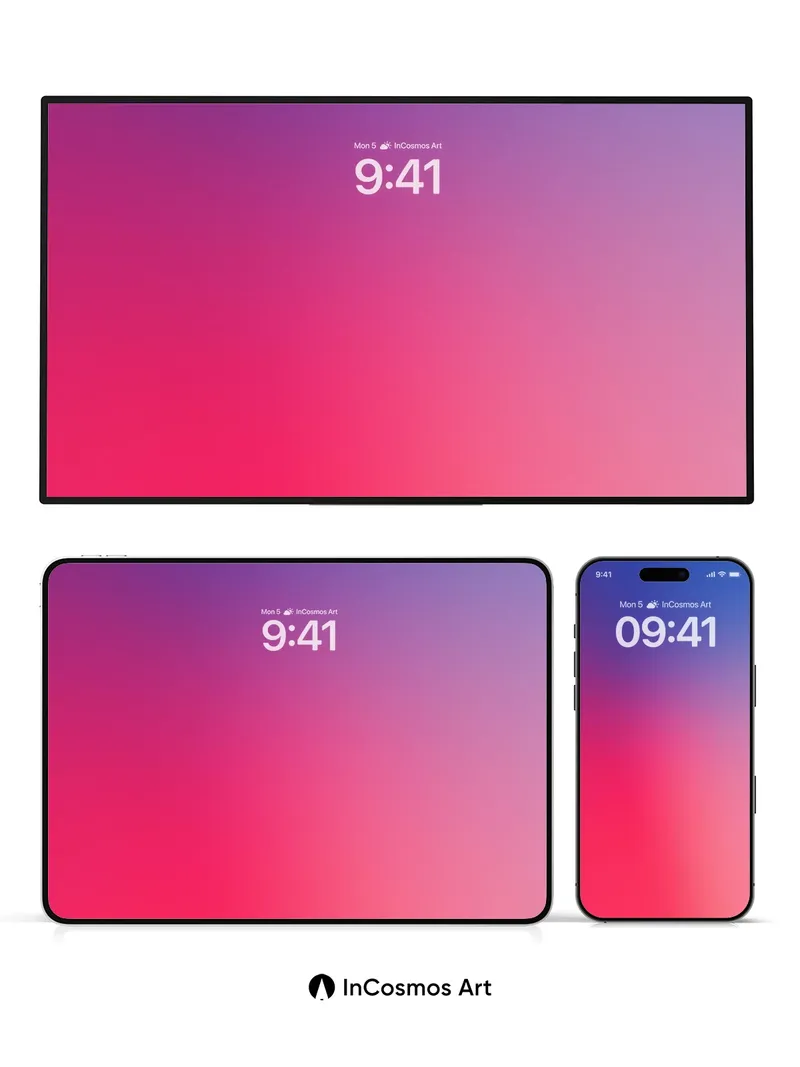 Crimson Horizon Wallpaper with Gradient Depth