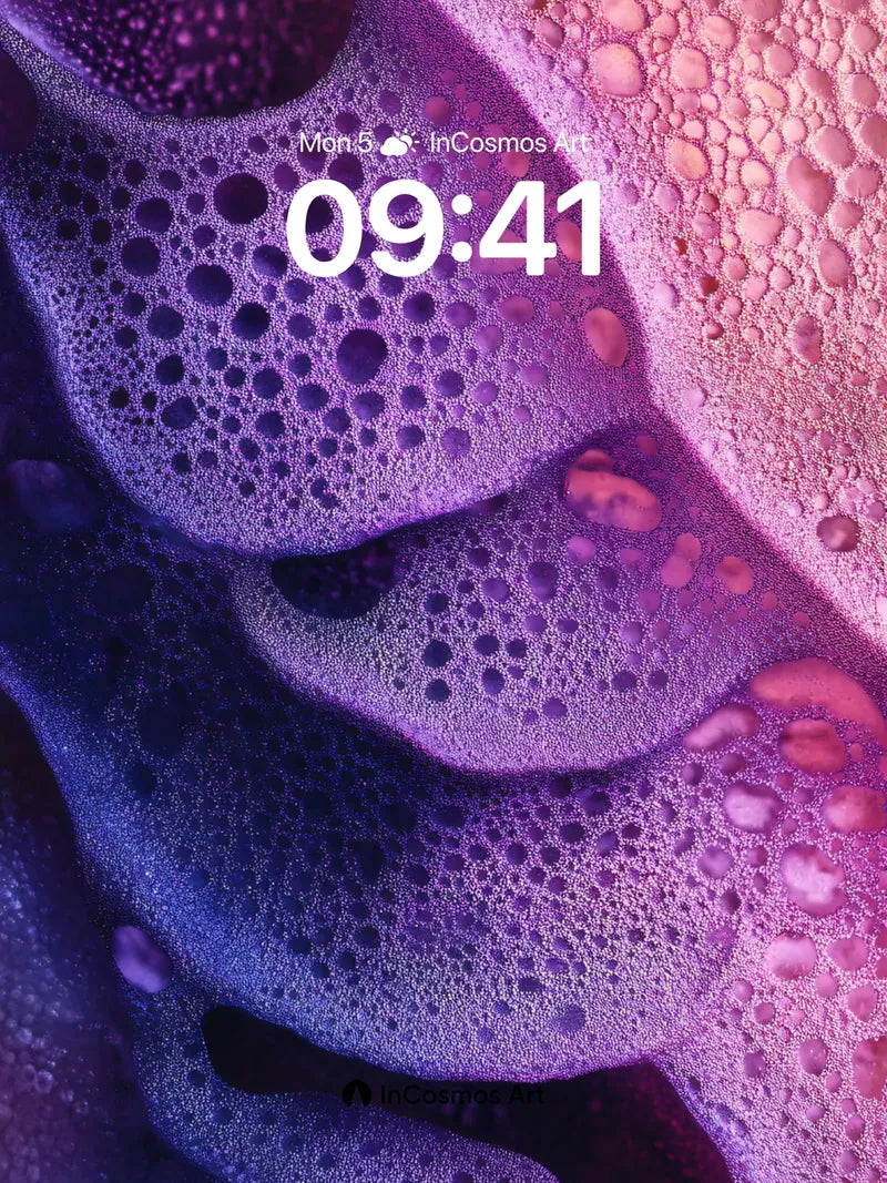 Luminous Foam Wallpaper with Pulse of Color