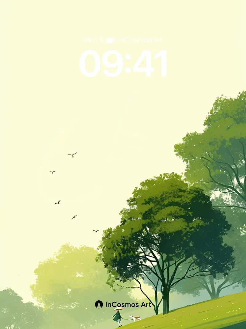 Serenity Slope Wallpaper with Canopy Whispers