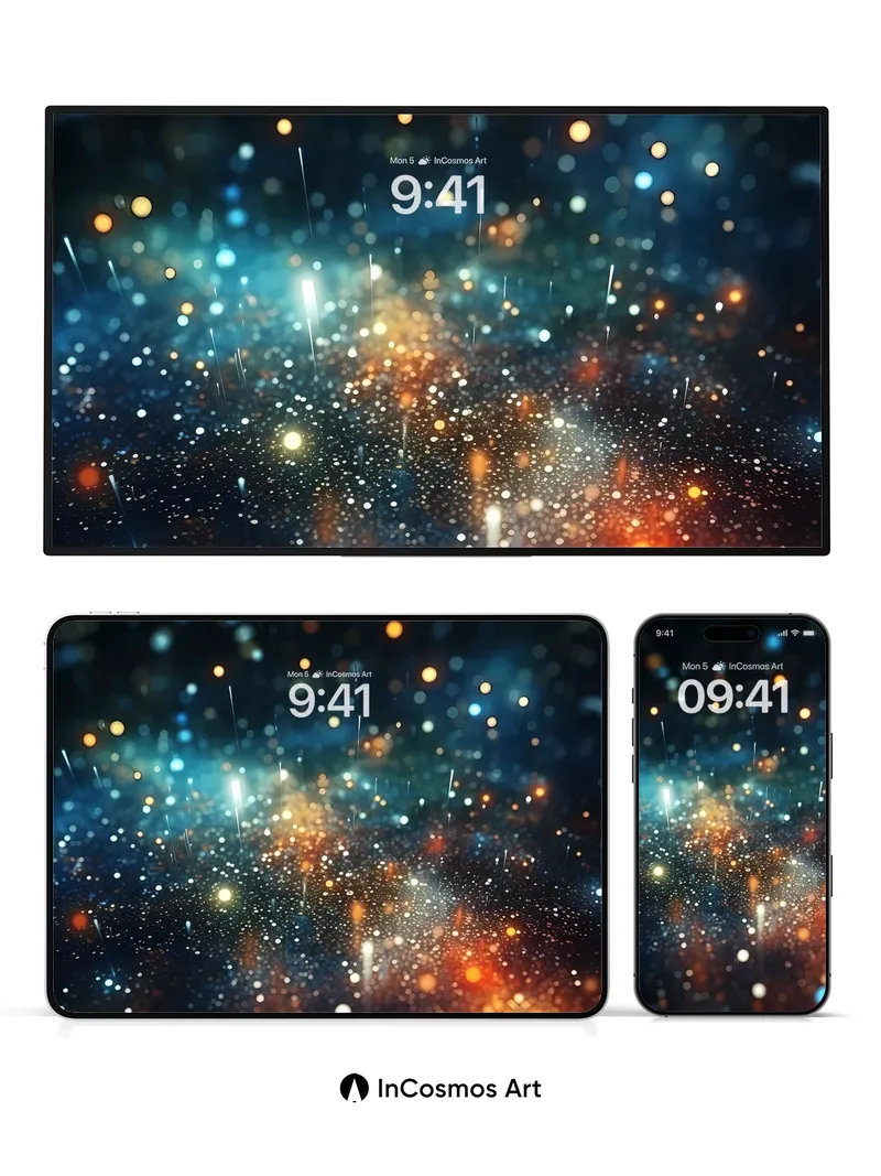 Cosmic Drift Wallpaper with Stardust Trails