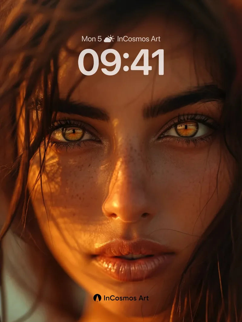 Golden Hour Portrait Wallpaper with Sun-Kissed Skin wallpaper for iPhone, iPad & Mac