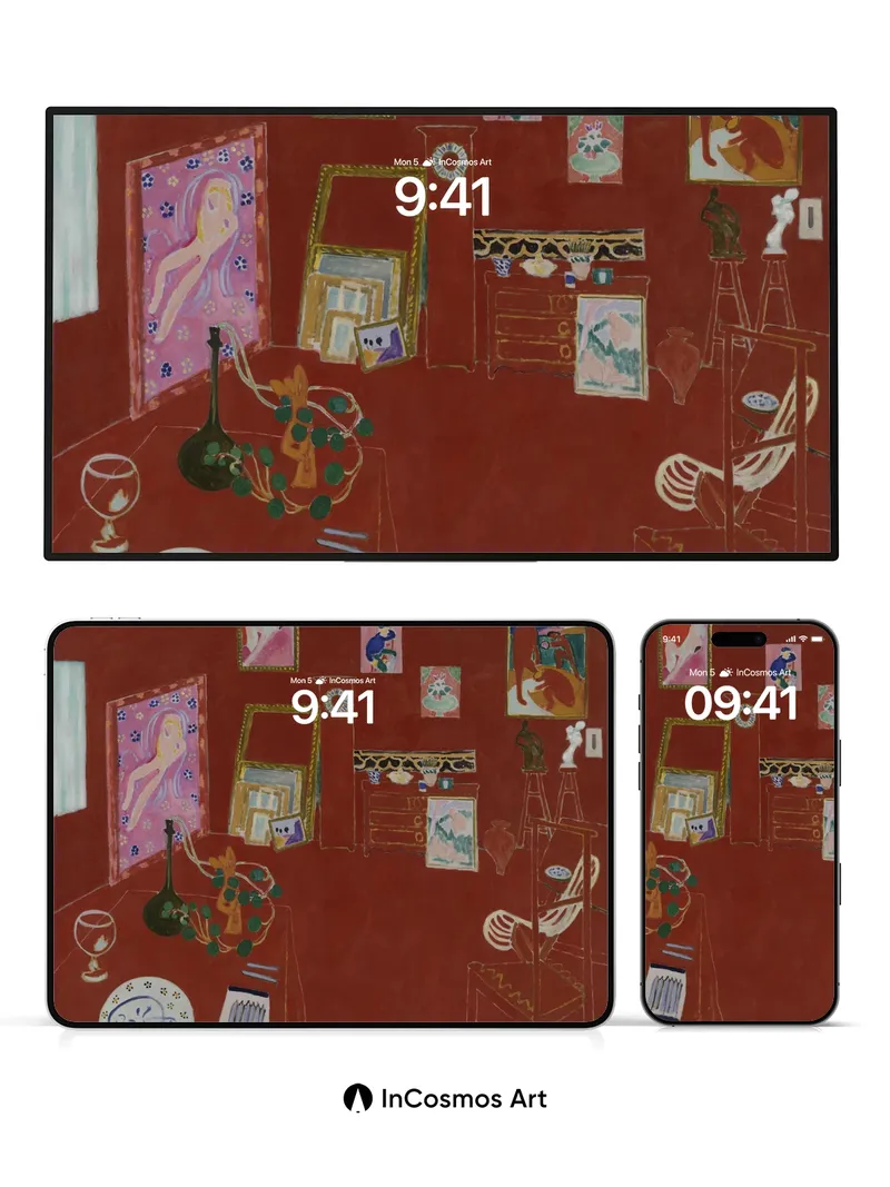 Velvet Chamber Wallpaper with Hidden Frames