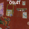 Velvet Chamber Wallpaper with Hidden Frames wallpaper for iPhone, iPad & Mac